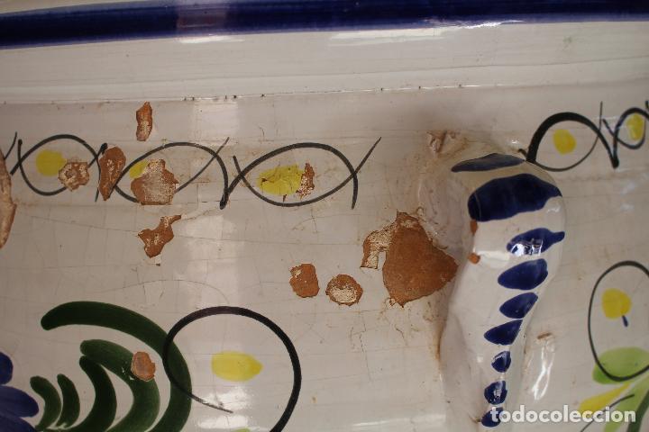 Antig&uuml;edades: macetero maceta esmaltada ceramica - Foto 3
