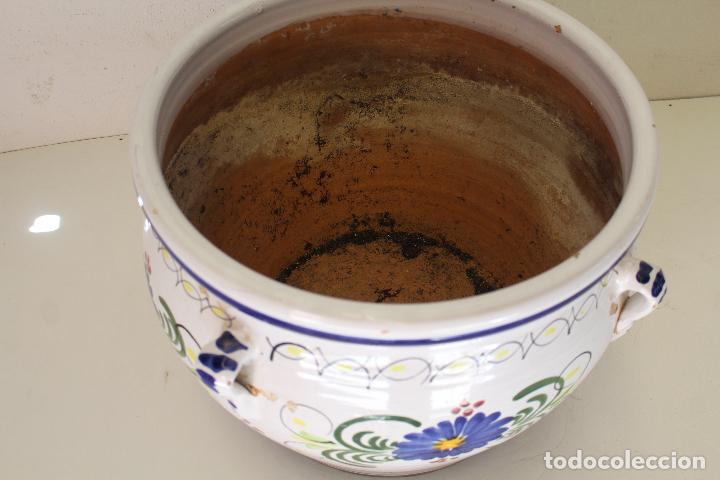 Antig&uuml;edades: macetero maceta esmaltada ceramica - Foto 5