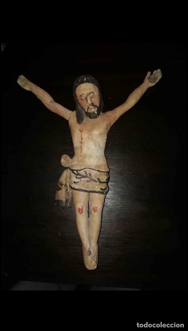 Antig&uuml;edades: Antiguo Crucificado Siglo XVIII - Foto 2