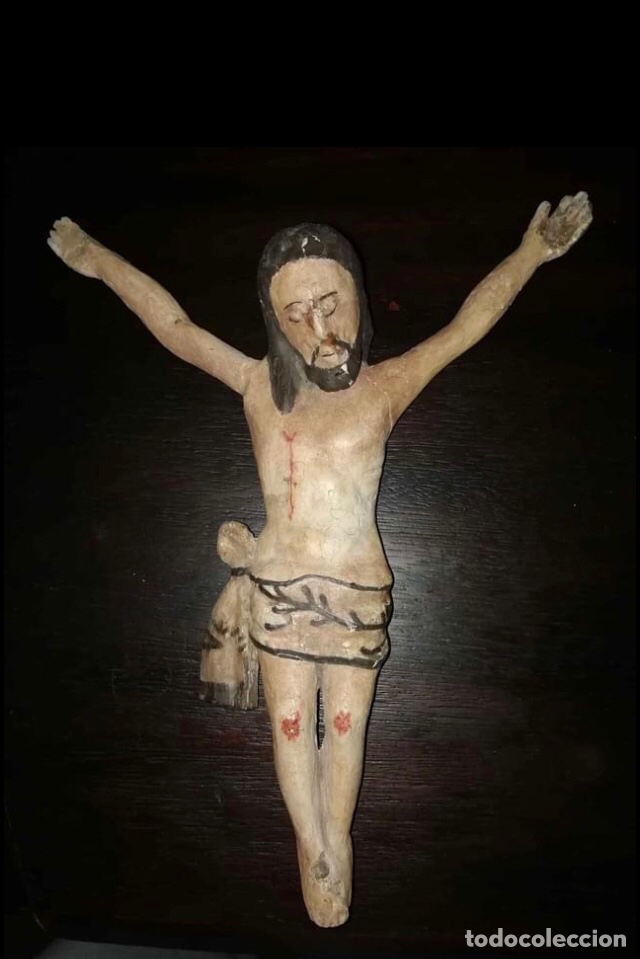 Antig&uuml;edades: Antiguo Crucificado Siglo XVIII - Foto 1