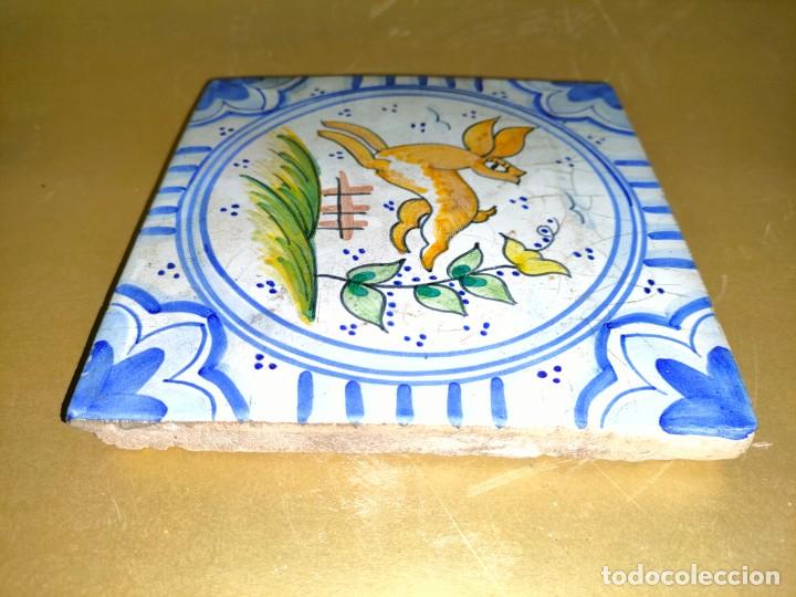 Antig&uuml;edades: AZULEJO CON DECORACI&Oacute;N ANIMAL - Foto 5