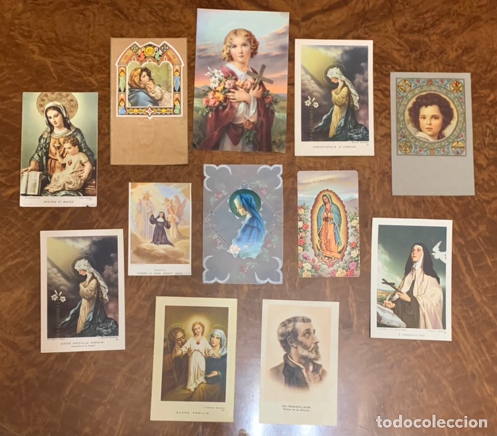 Antig&uuml;edades: Lote 14 estampas religiosas antiguas - Foto 2