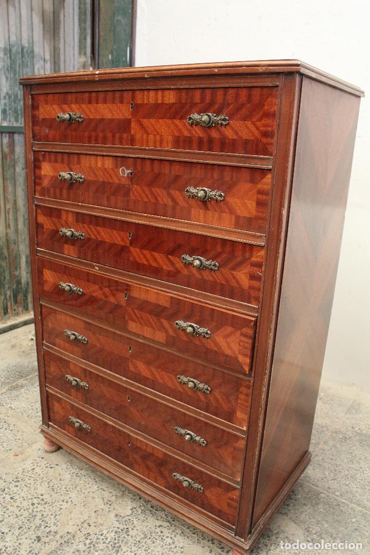 Antig&uuml;edades: comoda de 7 cajones - Foto 7