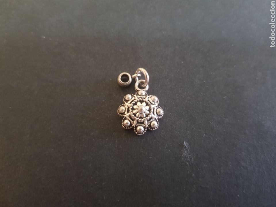 Antiguidades: #604 COLGANTE BOTON CHARRO DE PLATA DE LEY 925