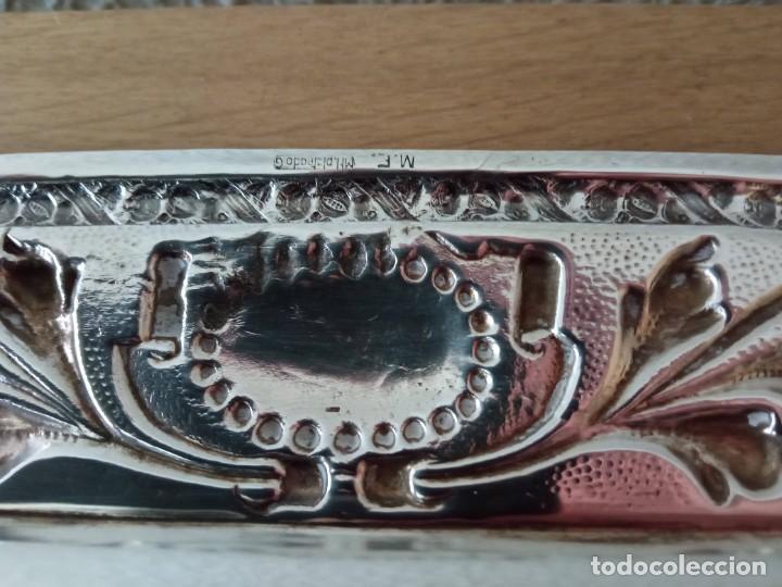 Antig&uuml;edades: Bandeja de metal plateado - Foto 7