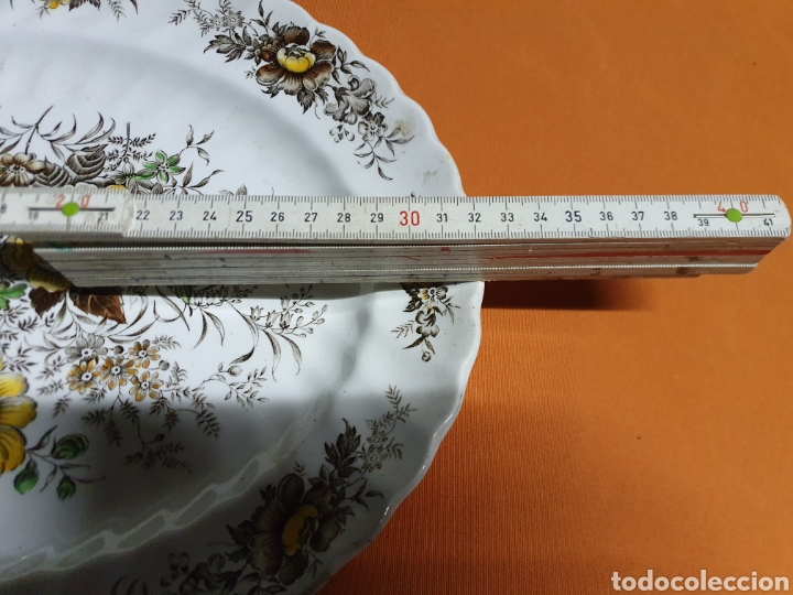 Antig&uuml;edades: Bandeja Porcelana 32 cm - Foto 2