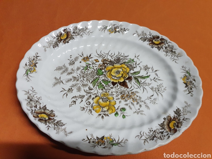 Antig&uuml;edades: Bandeja Porcelana 32 cm - Foto 1
