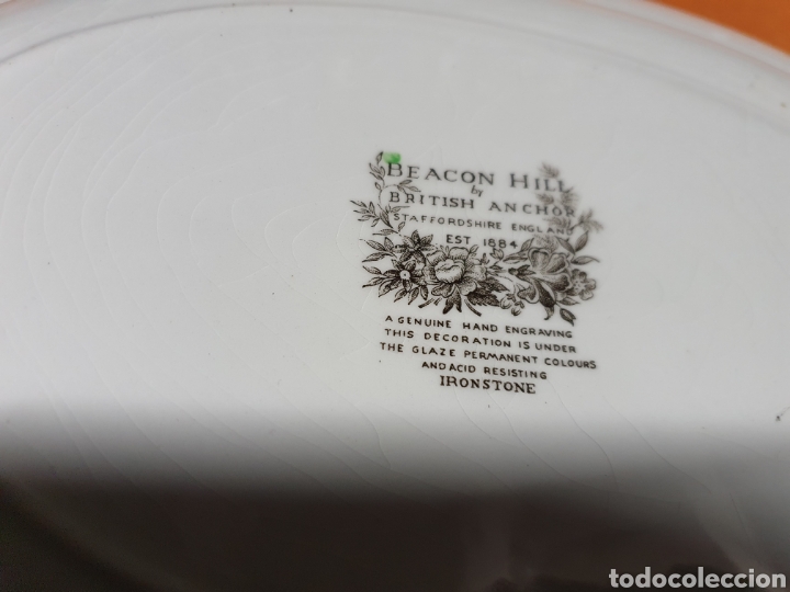 Antig&uuml;edades: Bandeja Porcelana 38 cm - Foto 3