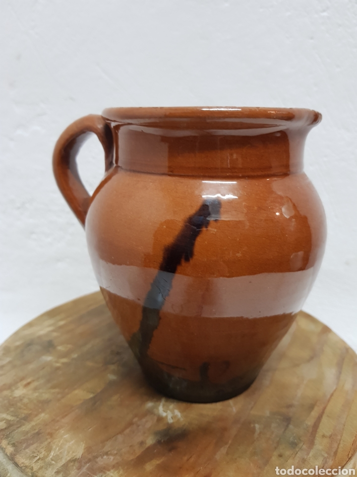 Antig&uuml;edades: Jarra de barro esmaltada - Foto 1