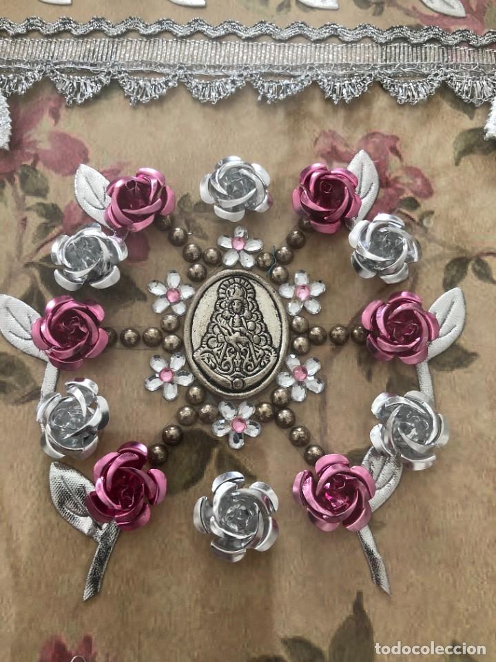 Antig&uuml;edades: CUADRO RELICARIO VIRGEN DEL ROCIO - Foto 3