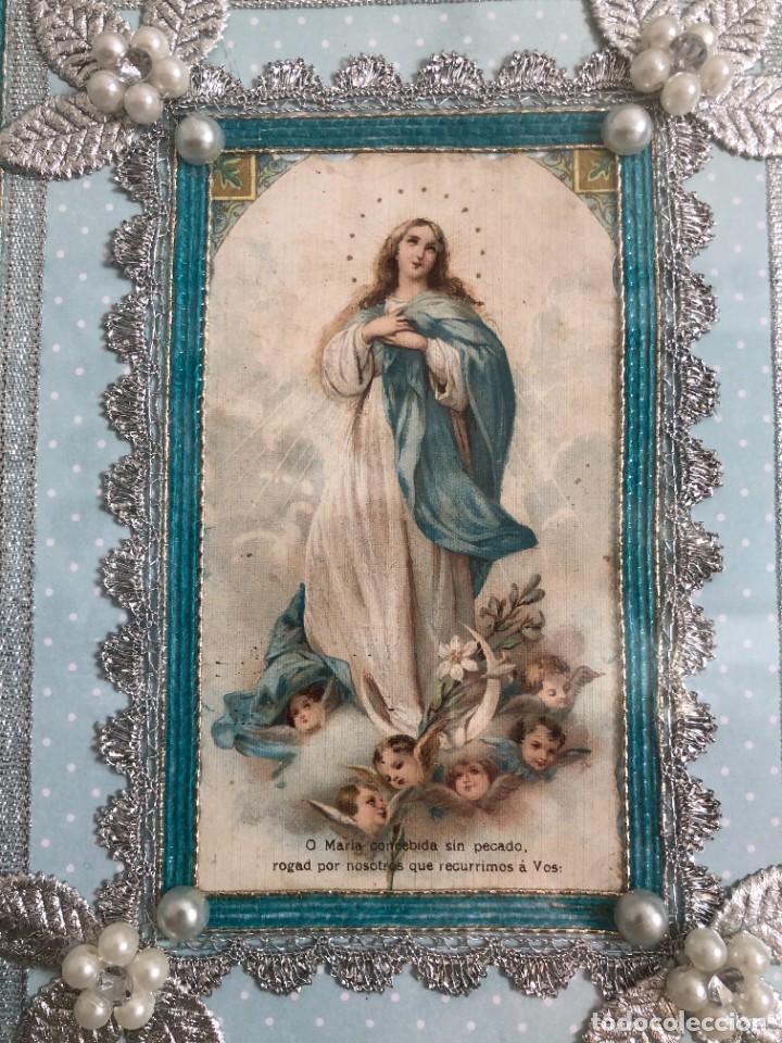 Antig&uuml;edades: CUADRO RELICARIO INMACULADA CONCEPCION - Foto 2