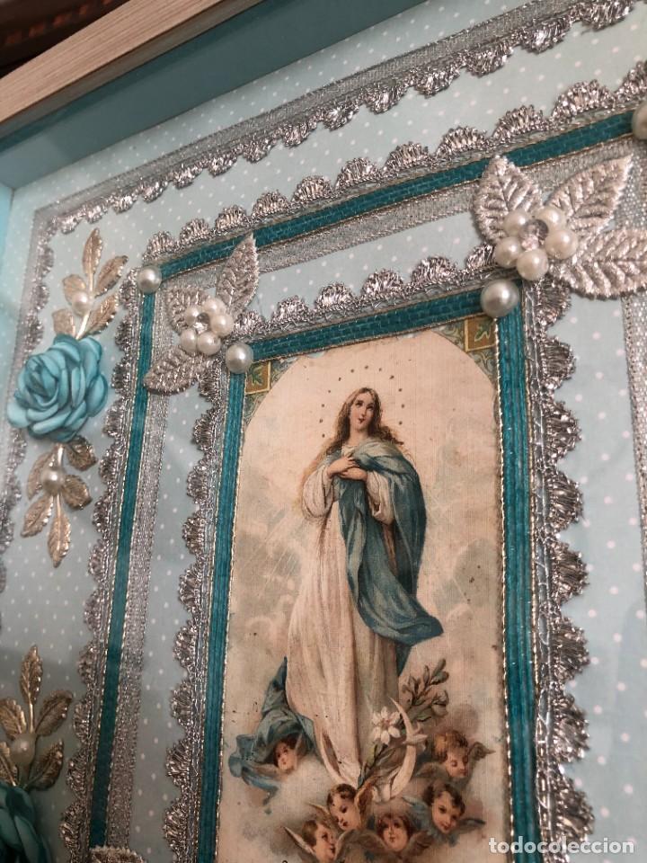 Antig&uuml;edades: CUADRO RELICARIO INMACULADA CONCEPCION - Foto 6