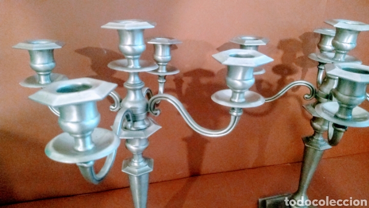 Antig&uuml;edades: Pareja Candelabros 5 brazos - Foto 2