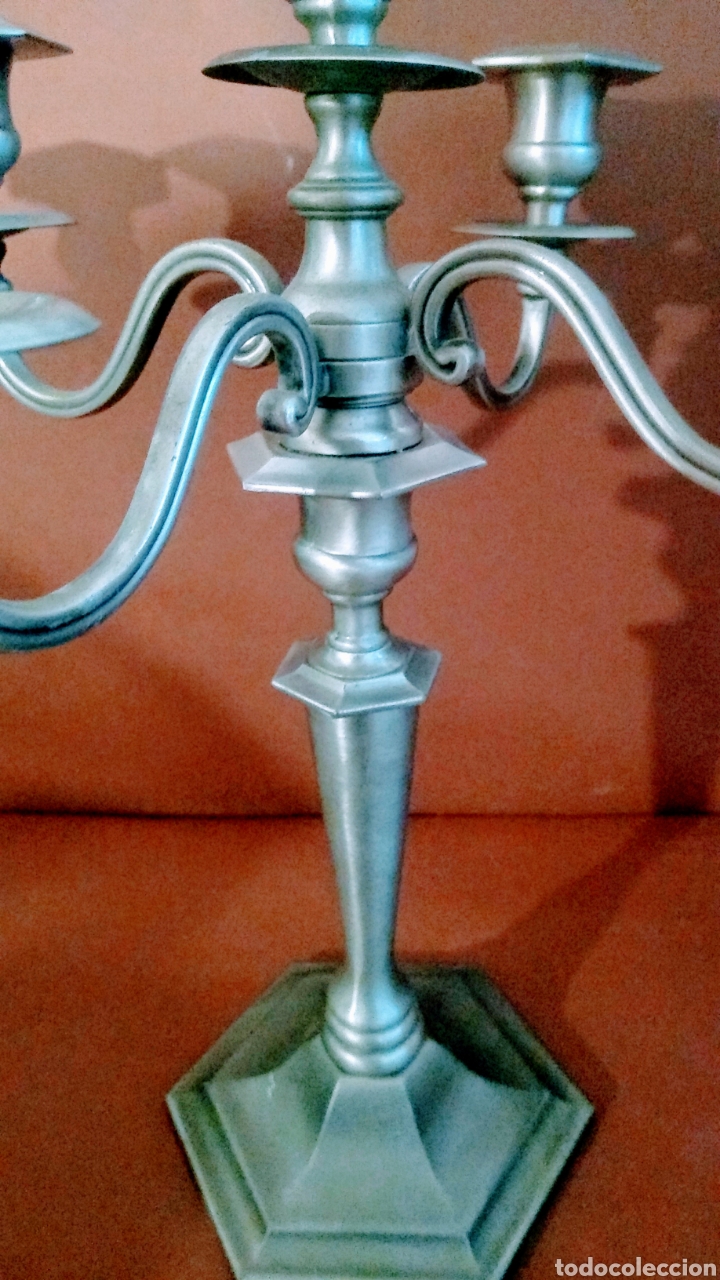 Antig&uuml;edades: Pareja Candelabros 5 brazos - Foto 3