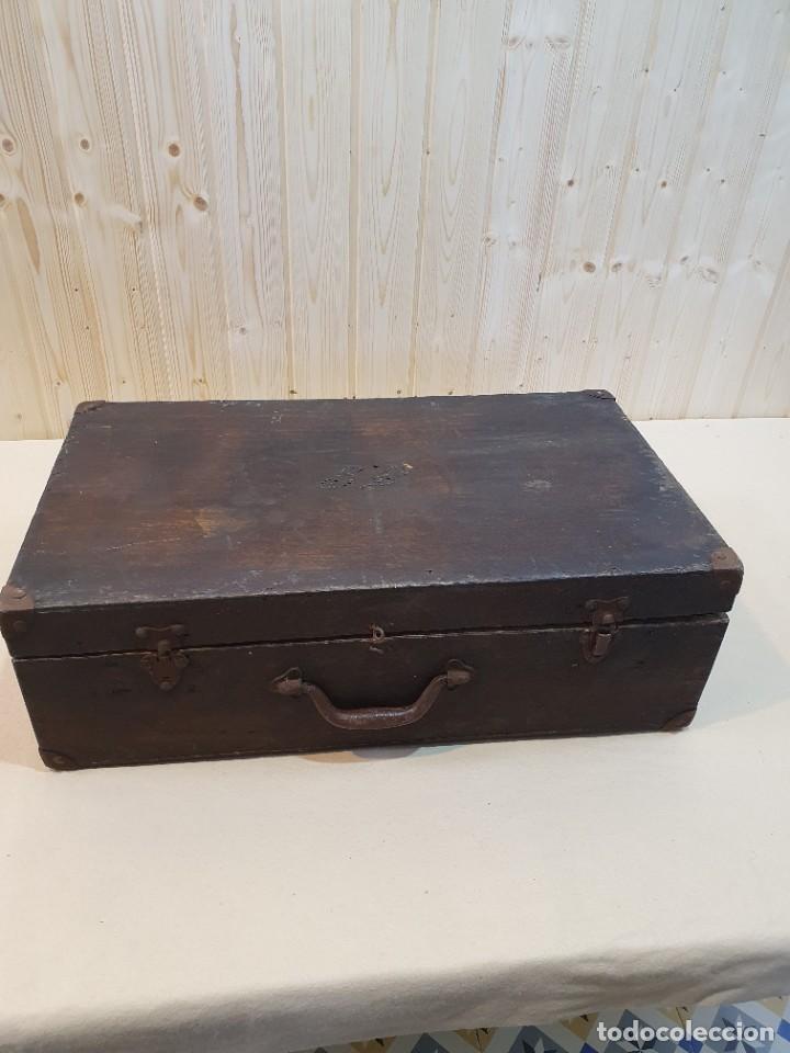 Antig&uuml;edades: MALETA DE MADERA - Foto 2