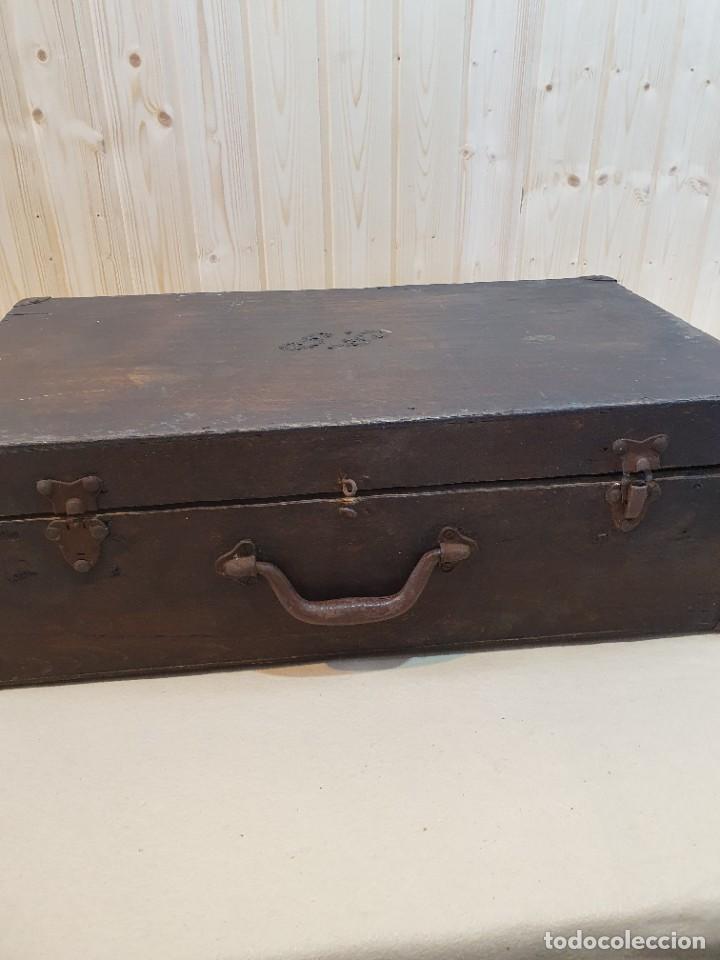 Antig&uuml;edades: MALETA DE MADERA - Foto 4