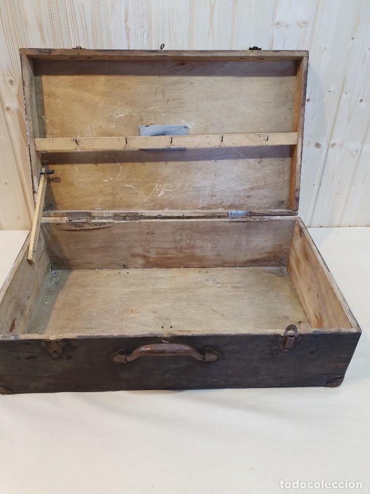 Antig&uuml;edades: MALETA DE MADERA - Foto 5