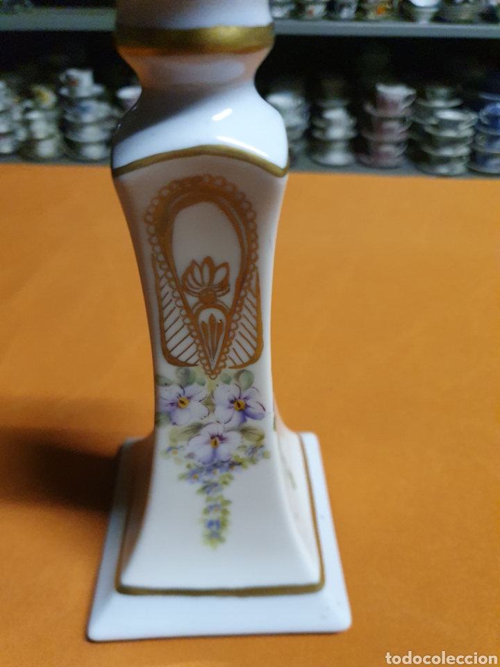 Antig&uuml;edades: Candelabro Porcelana - Foto 2