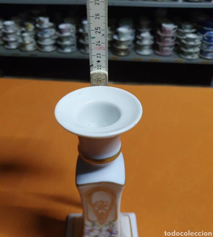 Antig&uuml;edades: Candelabro Porcelana - Foto 3