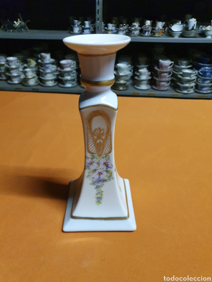 Antig&uuml;edades: Candelabro Porcelana - Foto 1
