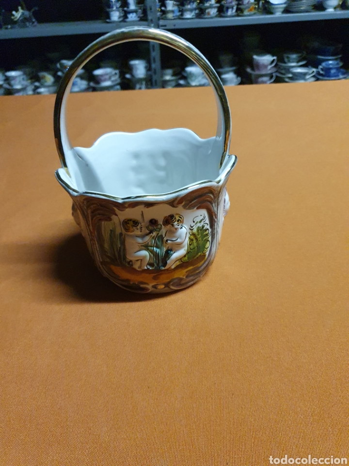 Antig&uuml;edades: Cesto Porcelana - Foto 2