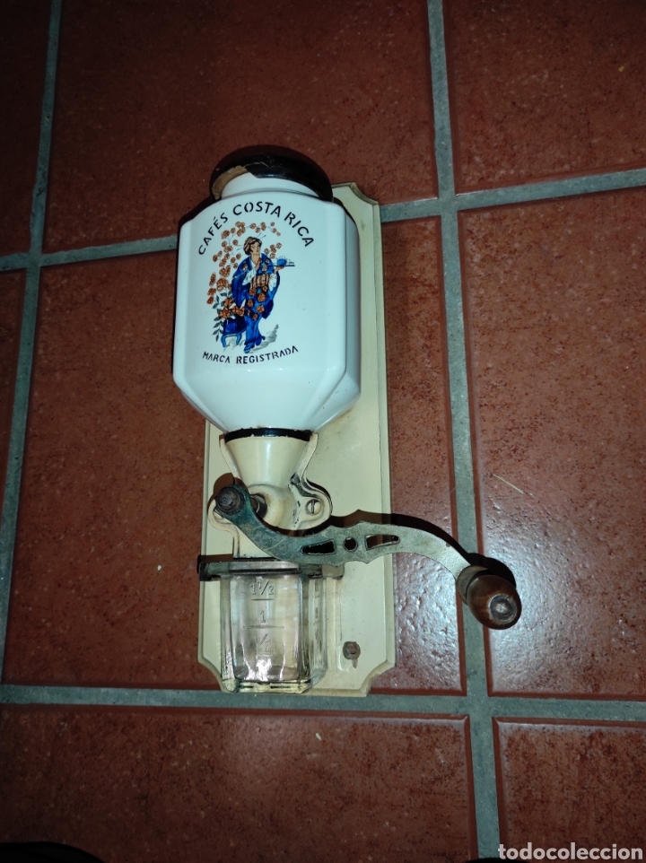 Oggetti Antichi: Antiguo Molinillo de Caf&eacute; de Pared - Caf&eacute;s Costa Rica -