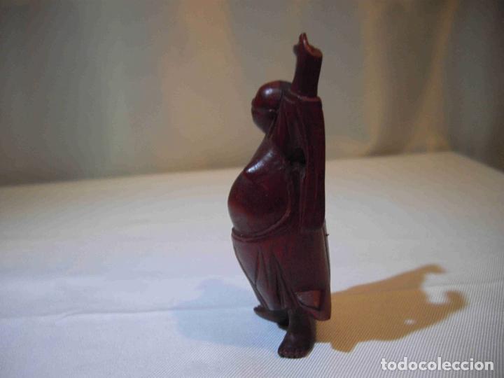 Antig&uuml;edades: FIGUR TALLA MADER BUDA BRAZOS EN ALTO - Foto 4