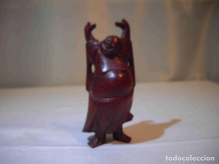 Antig&uuml;edades: FIGUR TALLA MADER BUDA BRAZOS EN ALTO - Foto 1