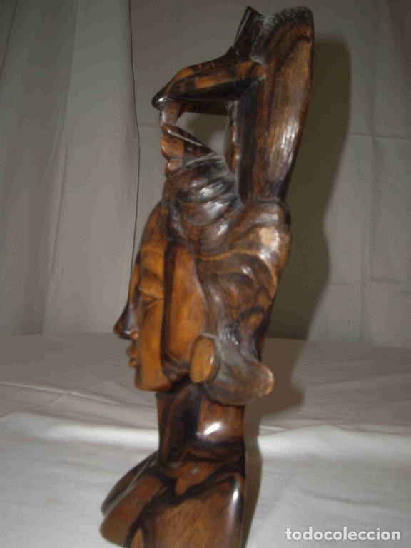 Antig&uuml;edades: TALLA MUJER PAJARO CABEZA - Foto 2