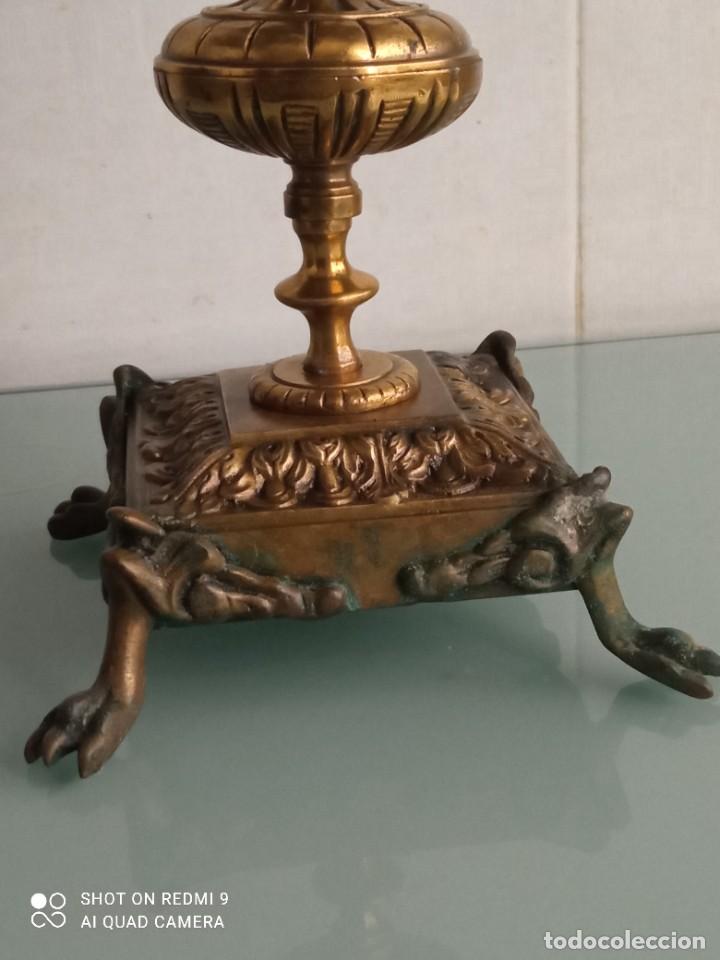 Antig&uuml;edades: CANDELABRO ANTIGUO DE CINCO BRAZOS BRONCE - Foto 2