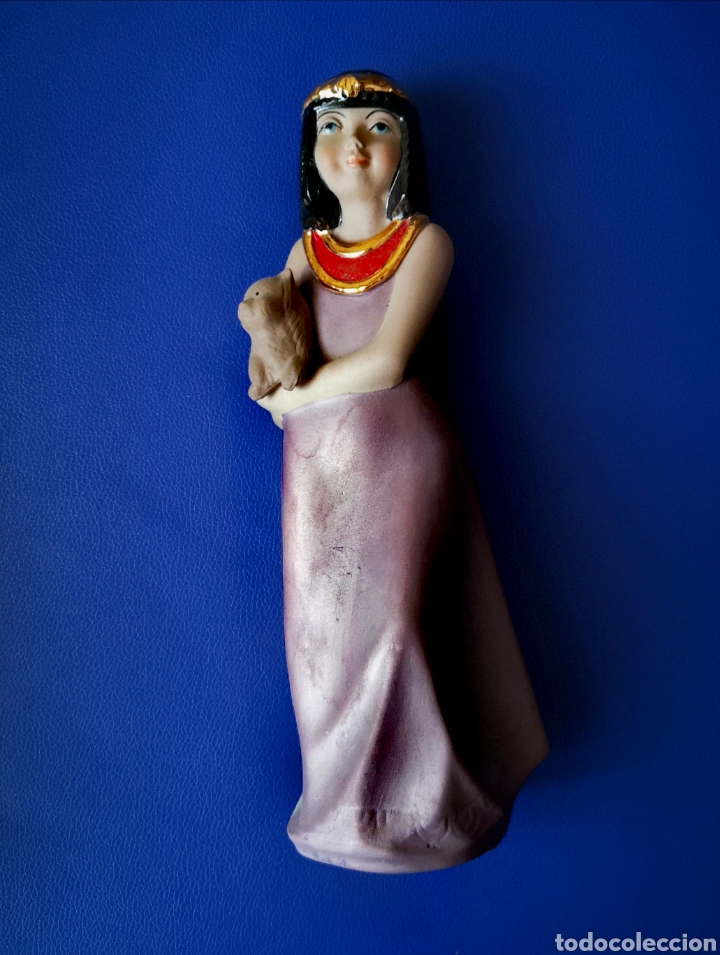 Antig&uuml;edades: FIGURA EGIPCIA - PORCELANA DE 28 CENTIMETOS