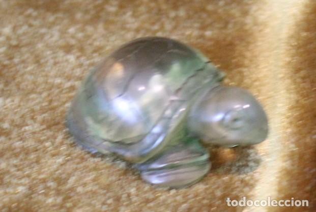 Antig&uuml;edades: tortuga, modelada en pl&aacute;stico transparente, 4 x 2 cm - Foto 1