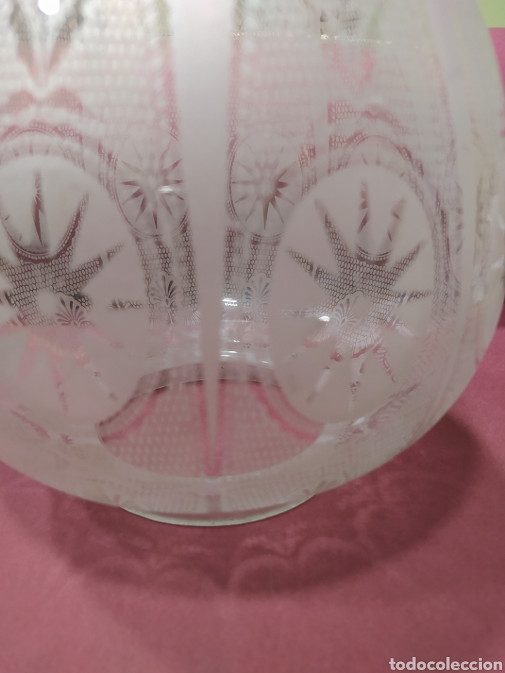 Antig&uuml;edades: Globo de vidrio grabado al &aacute;cido - Foto 3