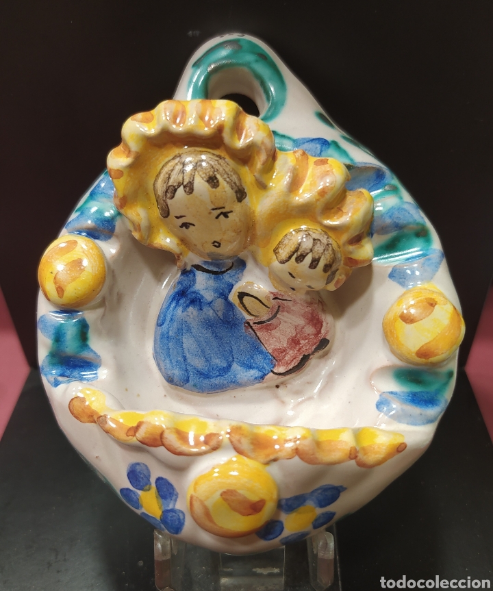 Antig&uuml;edades: Benditera de cer&aacute;mica nacimiento - Foto 1