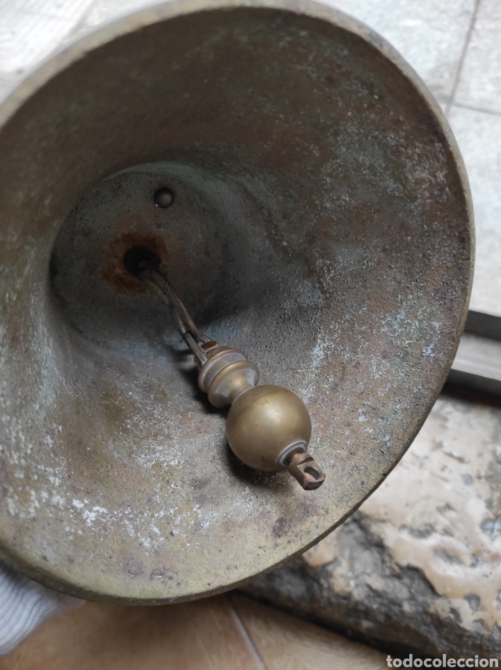 Antig&uuml;edades: Antigua Campana de Bronce - Foto 8