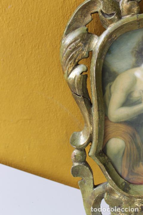 Antig&uuml;edades: CORNUCOPIA CON LAMINA, EN MADERA CON PAN DE ORO, SIGLO XX - Foto 5