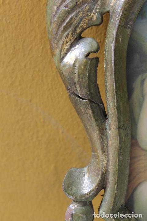 Antig&uuml;edades: CORNUCOPIA CON LAMINA, EN MADERA CON PAN DE ORO, SIGLO XX - Foto 6