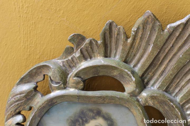 Antig&uuml;edades: CORNUCOPIA CON LAMINA, EN MADERA CON PAN DE ORO, SIGLO XX - Foto 7