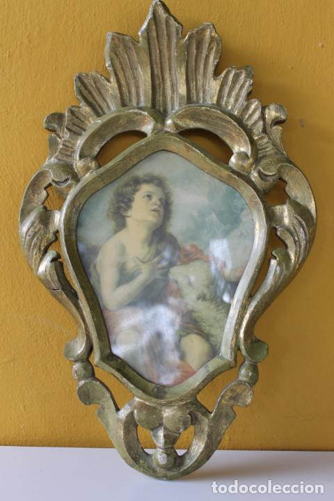 Antig&uuml;edades: CORNUCOPIA CON LAMINA, EN MADERA CON PAN DE ORO, SIGLO XX - Foto 1
