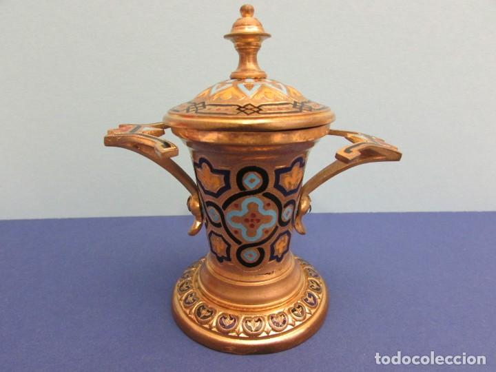 Antig&uuml;edades: TINTERO NAPOLEON III EN BRONCE CHAMPLEV&Eacute; - Foto 1