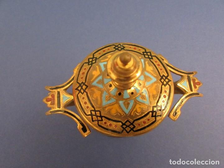 Antig&uuml;edades: TINTERO NAPOLEON III EN BRONCE CHAMPLEV&Eacute; - Foto 11