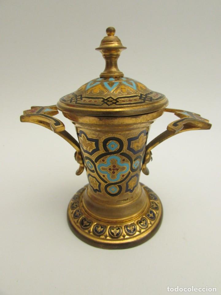 Antig&uuml;edades: TINTERO NAPOLEON III EN BRONCE CHAMPLEV&Eacute; - Foto 13