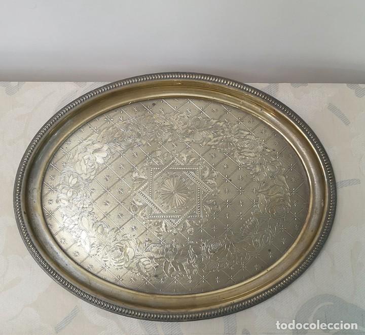 Antig&uuml;edades: Bandeja Met&aacute;lica Oval - Foto 4