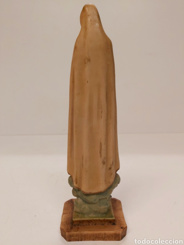 Antig&uuml;edades: Virgen de F&aacute;tima en resina 25cm - Foto 4