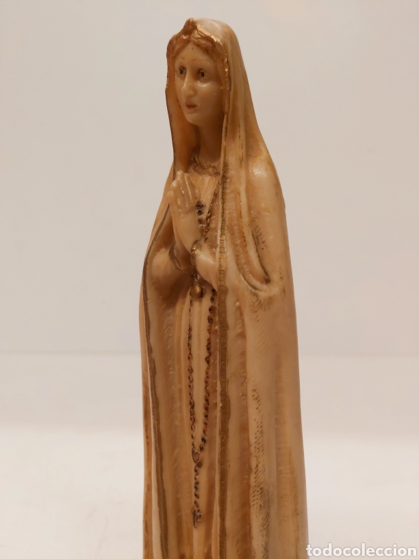 Antig&uuml;edades: Virgen de F&aacute;tima en resina 25cm - Foto 5