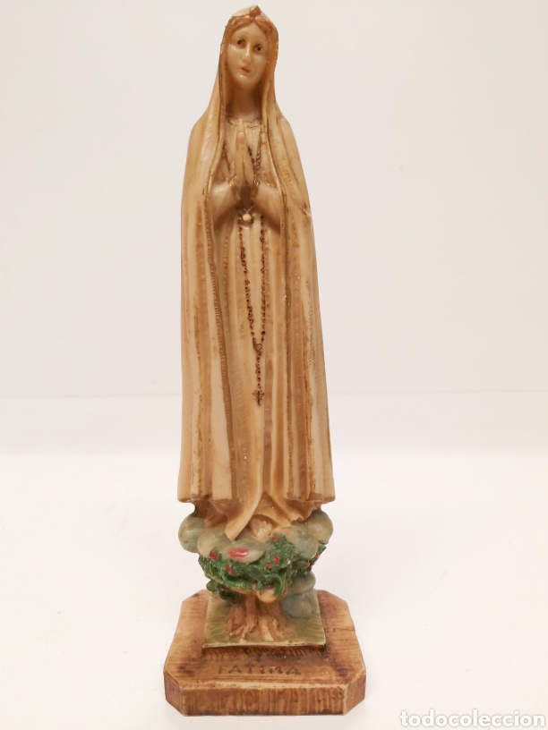 Antig&uuml;edades: Virgen de F&aacute;tima en resina 25cm - Foto 1