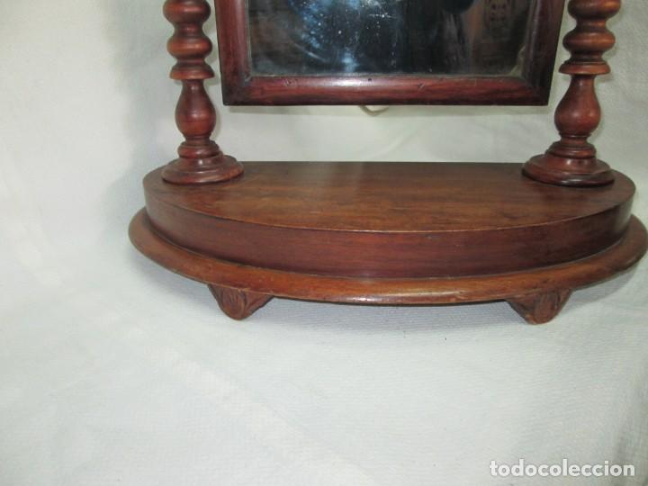 Antig&uuml;edades: Espejo basculante sobremesa madera - Foto 2