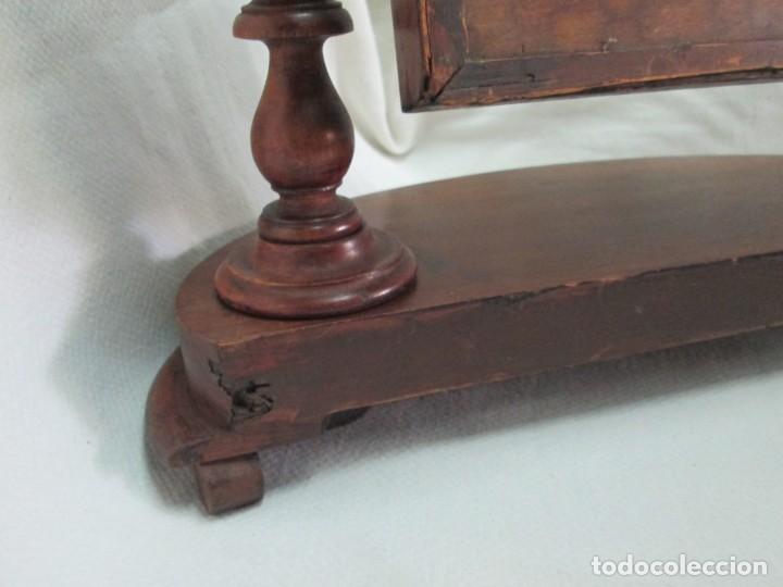 Antig&uuml;edades: Espejo basculante sobremesa madera - Foto 5