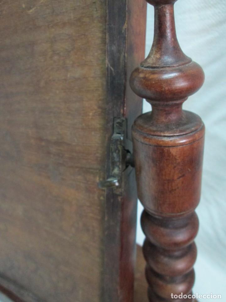 Antig&uuml;edades: Espejo basculante sobremesa madera - Foto 6