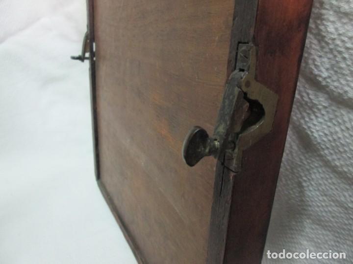Antig&uuml;edades: Espejo basculante sobremesa madera - Foto 9